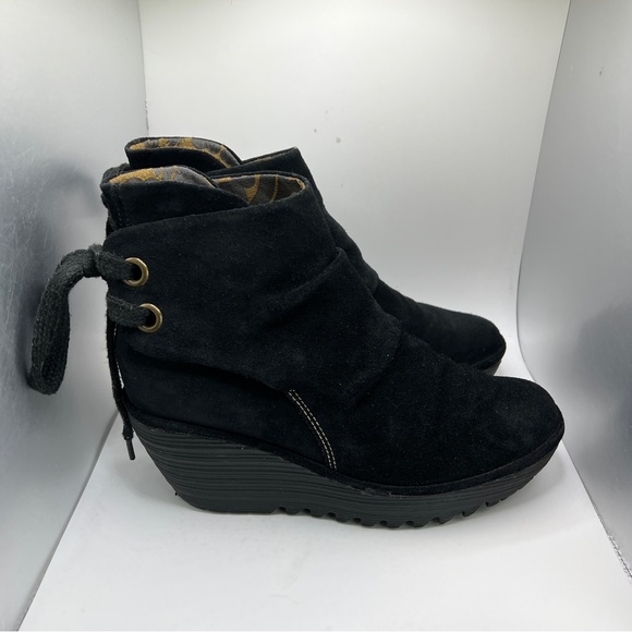 Women’s Fly London Wedge Ankle Boots Size 7 (37) - Picture 4 of 10